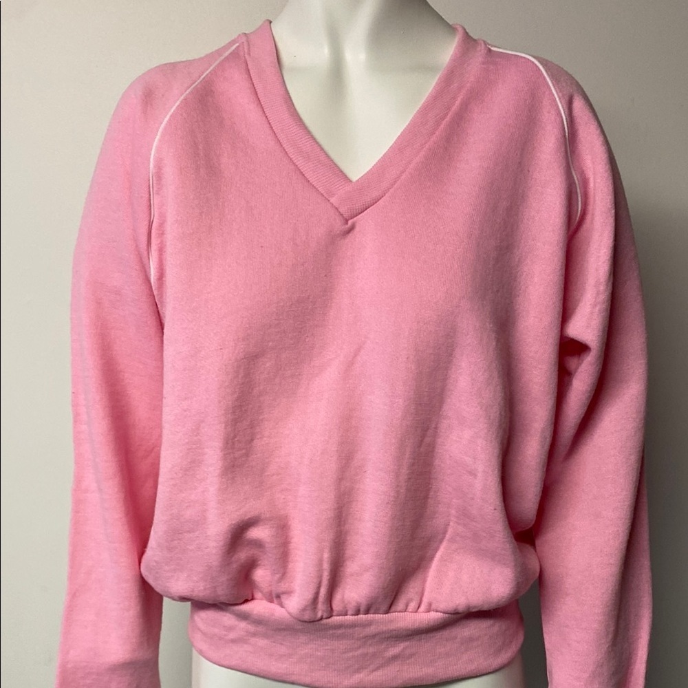 ITS FORTEL Vintage Pink V-Neck Women's sports Sweater
